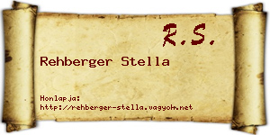 Rehberger Stella névjegykártya